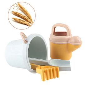 Children's Beach Toy Straw Beach Bucket Set With Sand Sand Dredging Tools Outdoor Toy