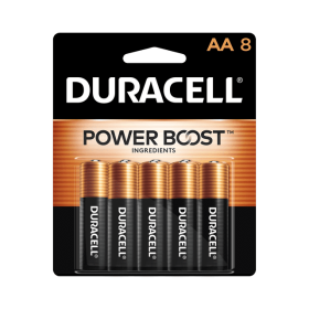 Duracell Coppertop AA Battery with POWER BOOST‚Ñ¢, 8 Pack Long-Lasting Batteries