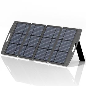 Solar Panel, Foldable Portable Solar Panel Battery Charger Kit with Adjustable Kickstand, Wire Storage Bag, MC4 Cable, IP67 Waterproof for Portable Po