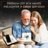 Triple Arc Plasma Lighte Arc Lighter Electric Lighter with LED Lights Windproof Gift Box Card and Cable Included