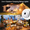 Wanjo Outdoor String Camping Lights,5 Modes Dual Mode Adventure Tent Lantern 35Ft,Quick 30s Recovery,Portable Versatile Camping Lamp With Carry Bag Fo