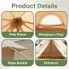 4-5 Person Mongolian Tent, Glamping Tent with Cool Ventilation Mosquito Net Doors & Windows, Outdoor Waterproof Oxford Yurt Tent/Dome Tent for Family