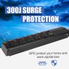 Bosonshop Surge Protector Power Strip with Outlets and USB Charging Ports 6-Foot Cord for Home, Office -Black (2, 5 outlets+2 USB)