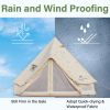 4-5 Person Mongolian Tent, Glamping Tent with Cool Ventilation Mosquito Net Doors & Windows, Outdoor Waterproof Oxford Yurt Tent/Dome Tent for Family