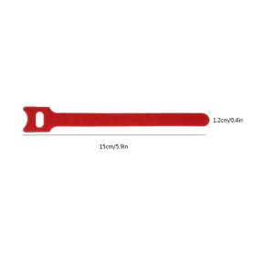 100/50pcs 15*1.2cm/5.9in*0.47in T-type Cable Tie Wire Reusable Cord Organizer Wire Colorful Computer Data Cable Power Cable Tie Straps (Color: Red, size: 1.2cm*15cm (100ps))