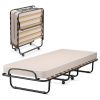 Portable Folding Bed with Memory Foam Mattress and Sturdy Metal Frame Made in Italy