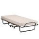 Portable Folding Bed with Memory Foam Mattress and Sturdy Metal Frame Made in Italy