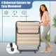 Portable Folding Bed with Memory Foam Mattress and Sturdy Metal Frame Made in Italy